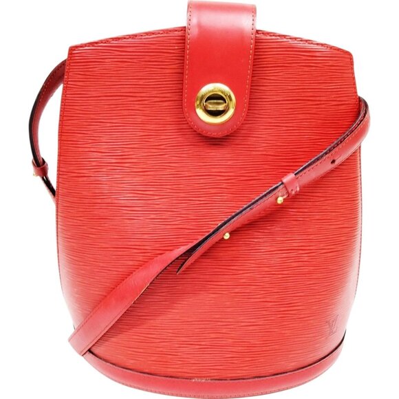 (L4) Authentic Louis Vuitton Crossbody Bag Red Epi Leather Luxury Vintage Design - Picture 1 of 9